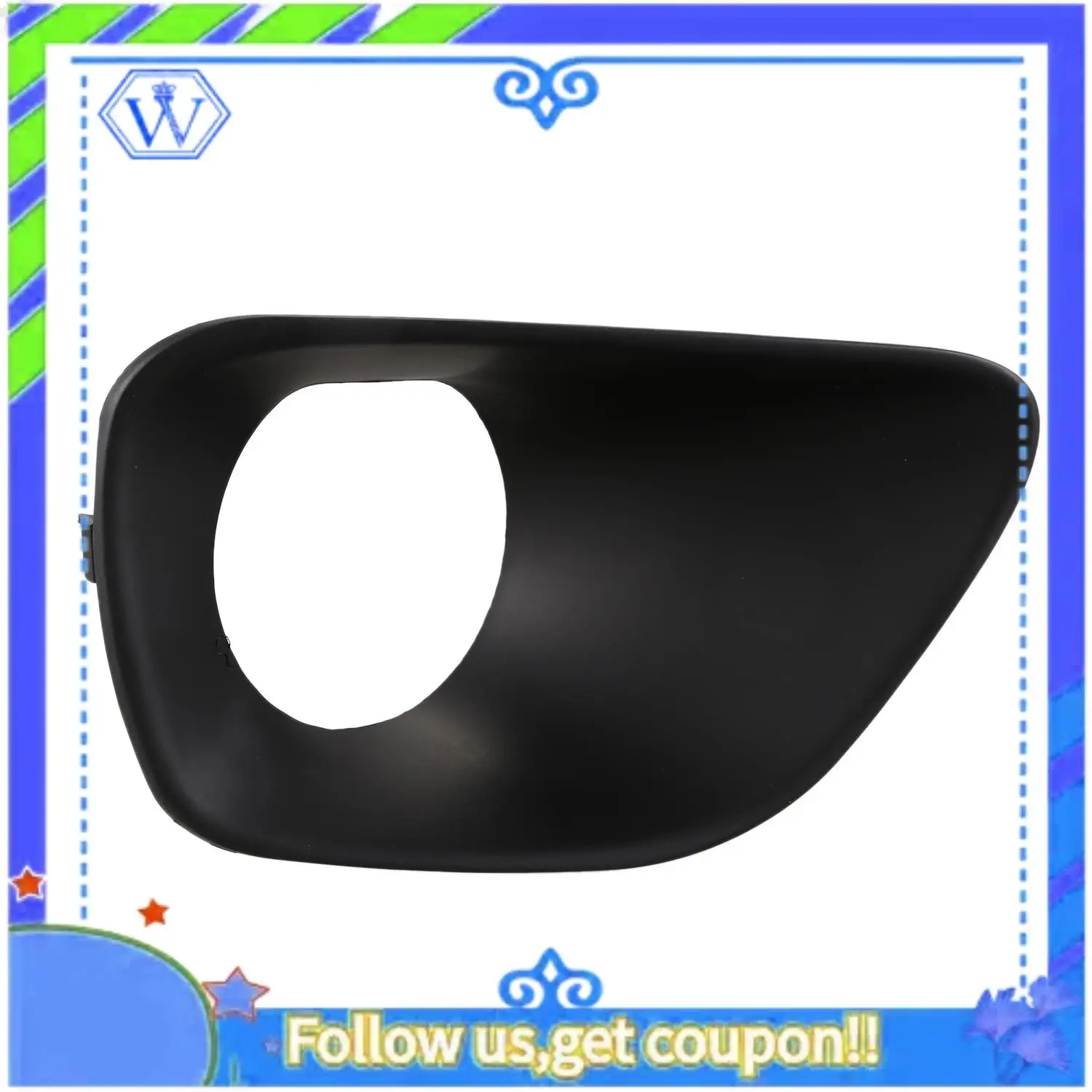 

M46K-2Pcs Black ABS Front Bumper Fog Light Trim Lamp Bezel Cover 68078284AA 68078285AA For Jeep Grand Cherokee 2011-2013
