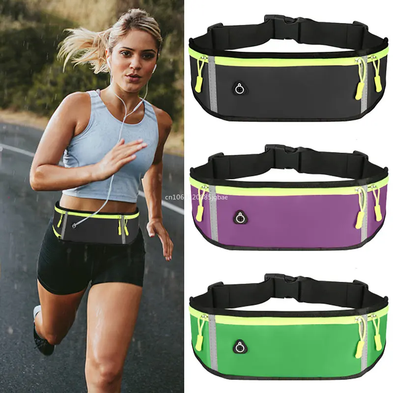 

Sport Running Phone Case Waist Bag For Women Men Waterproof Comfortable Cycling Running Bag Safty Reflective Tape Sport Belt