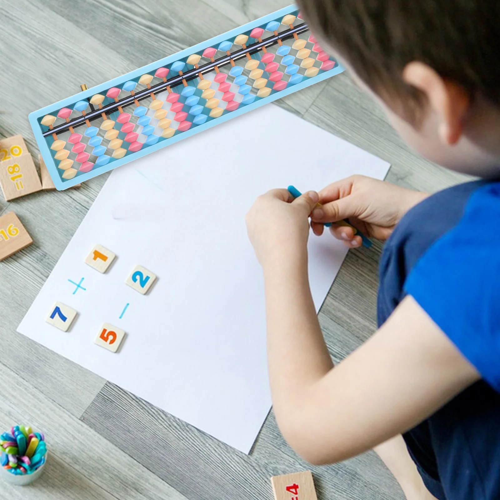 어린이 주판 17 자리 막대 빈티지 수학 도구 플라스틱 교육 계산 장난감 산술 구슬 카운터 어린이 학습