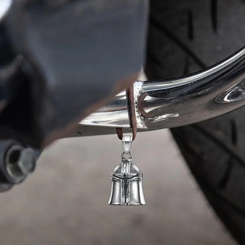 Motorcycle Guardian Bell Stainless Steel Keychain Guardian Bell Portable Novelty Riders Bell Dangling Decoration For Road