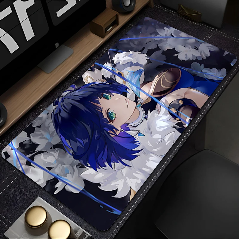 

Yelan Genshin Impact Mouse Pad Kawaii Play Mat Gamer Large Keyboard Mousepad Desk Mat Anime Sexy Girl Gaming Accessories Carpet