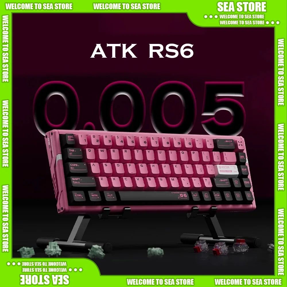 ATK RS6 Ultra All-aluminum Magnetic Switch Mechanical Keyboard Low Delay RGB Light WiredCustom Game E-sport Keyboard Accessories