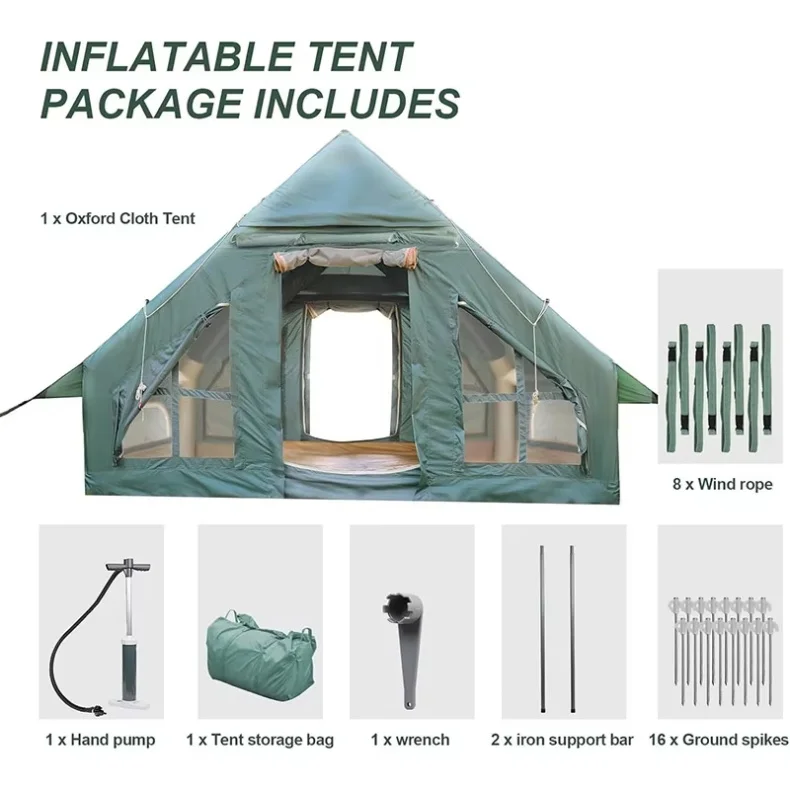 Professional Factory Wholesale Custom Logo Outdoor Light Inflatable Camping Tent Rainproof Family Air Tent