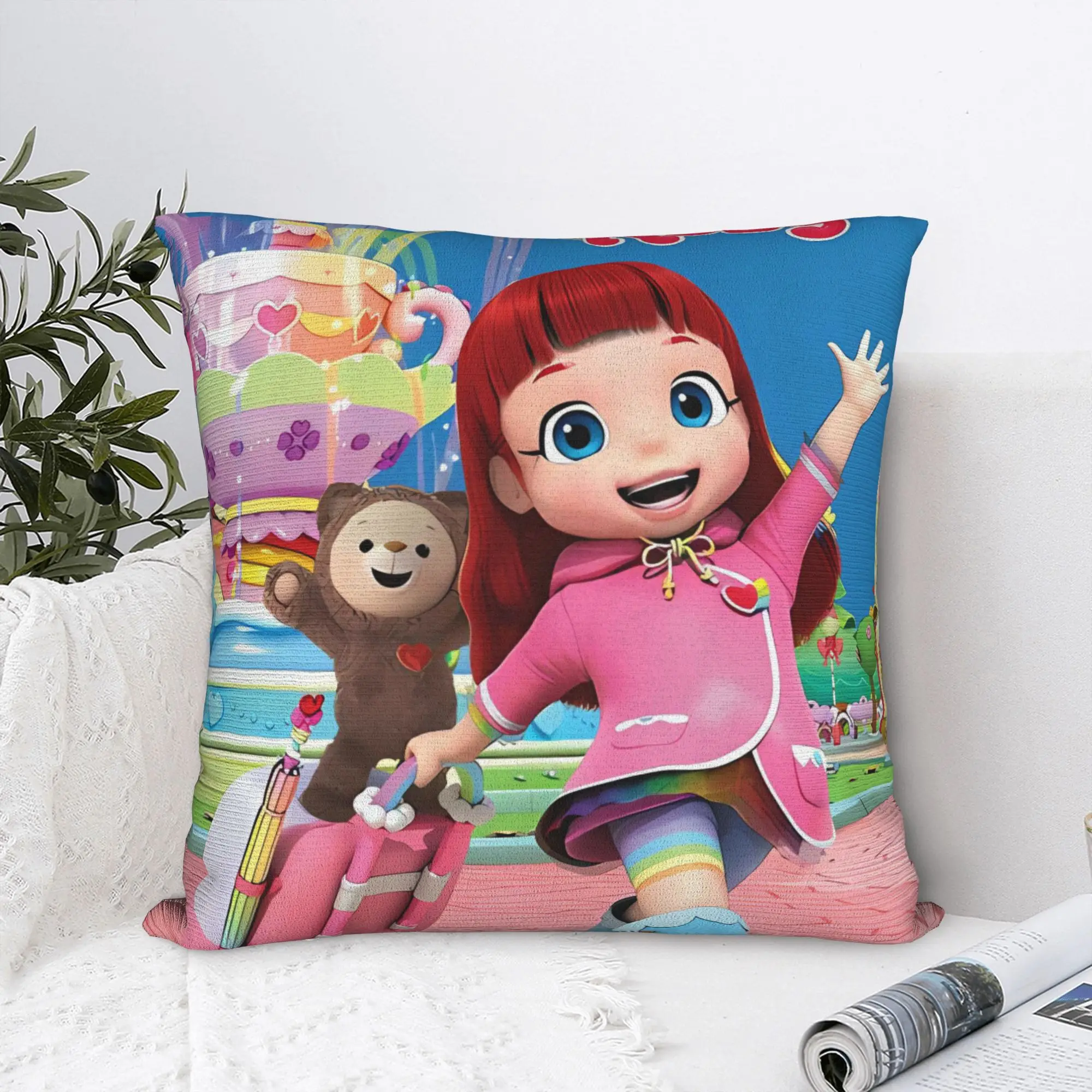 

R-Rainbow Rubys Pillowcases Retro Trendy Pillow Case For Sofa Couch Bed Living Room Print Pillow Cover