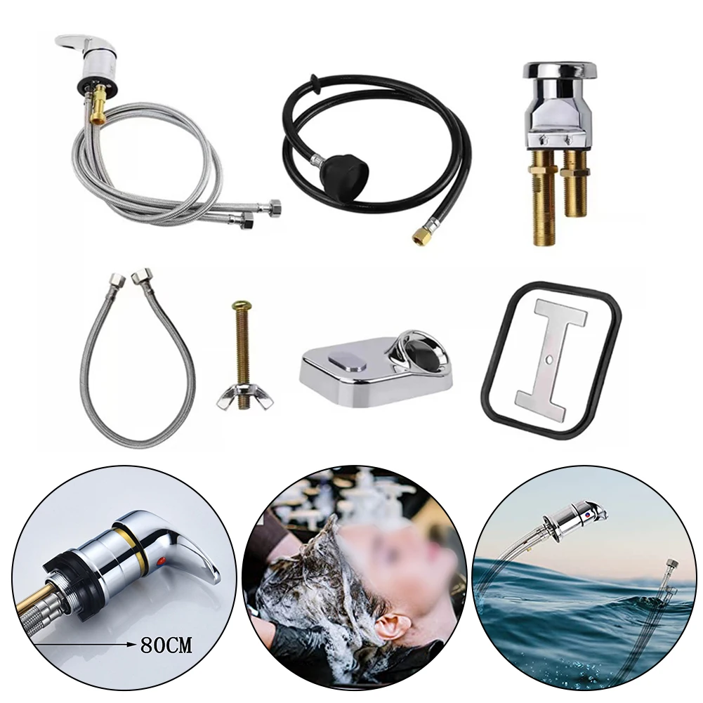 

Salon Shampoo Basin Faucet Vacuum Breaker Kit Salon Sink Faucet Sprayer Hose Kit Refill Adaptor With Hose Gauge Faucet Switch