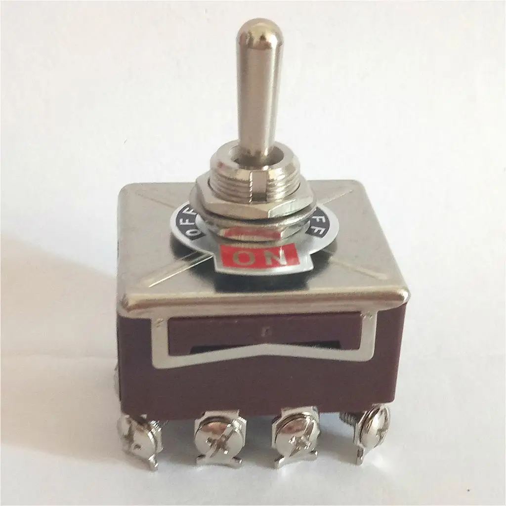 3 Position Rocker Toggle Switch 12 Pin Metal Plastic Reliable Wall Switch 220V for Office Equipment