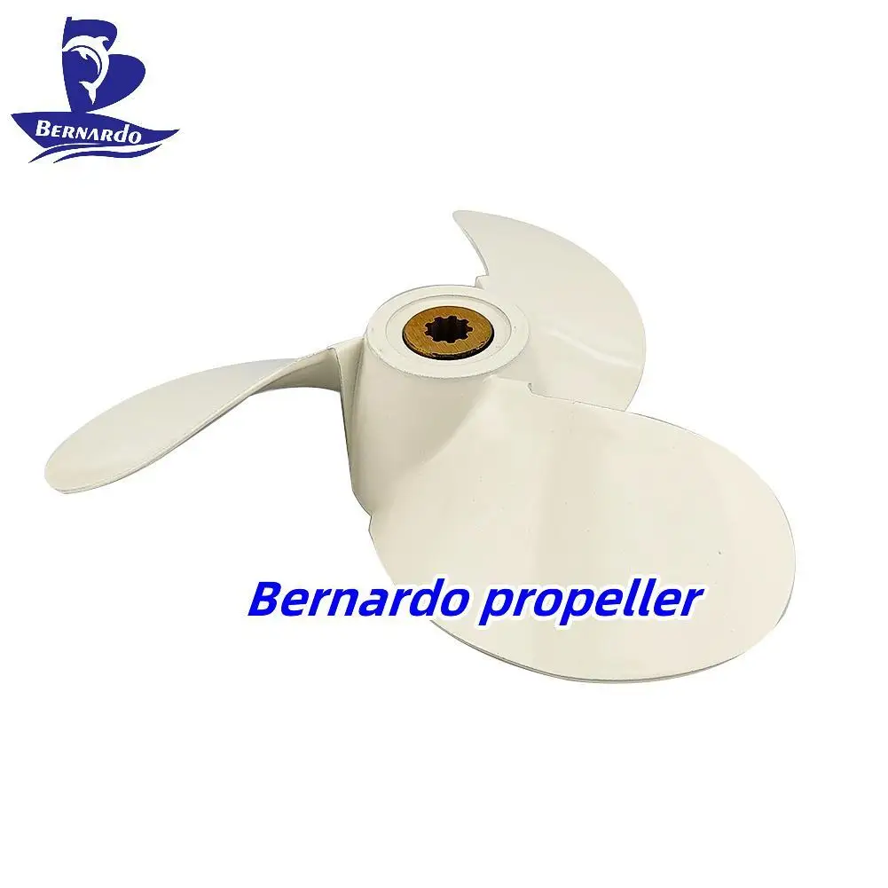 Bernardo Boat Propeller 7 1/4x6 Fit Yamaha Outboard Engines 2.5 3HP Aluminum Alloy Screw 3 Blade 9 Tooth Spline RH