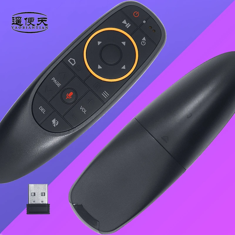 Голосовой пульт G10S Air Mouse 2.4G с гироскопом и ИК-обучением для Android TV Box H96 Max x88 Pro x96 Max HK1