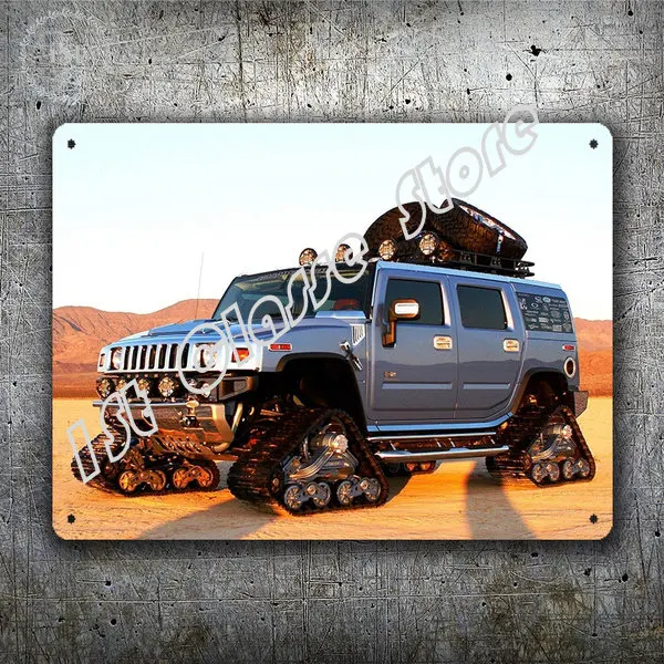 Hummer - home decoration with metal plate, living room, farm, wall decoration with retro iron poster