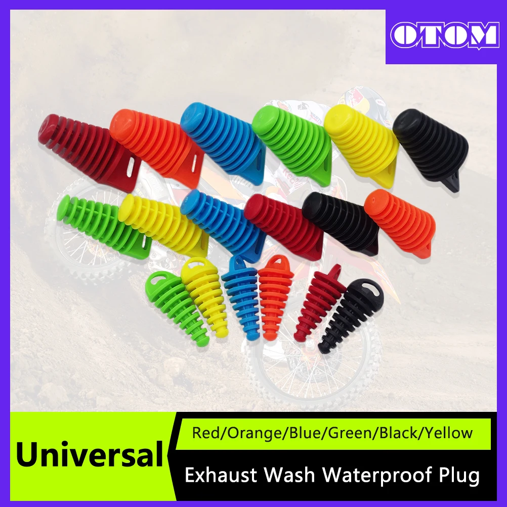 3 Pcswash tools exhaust plug colorful off-road motorcycle exhaust pipe waterproof plug car wash universal For KTM HONDA ATV YZF