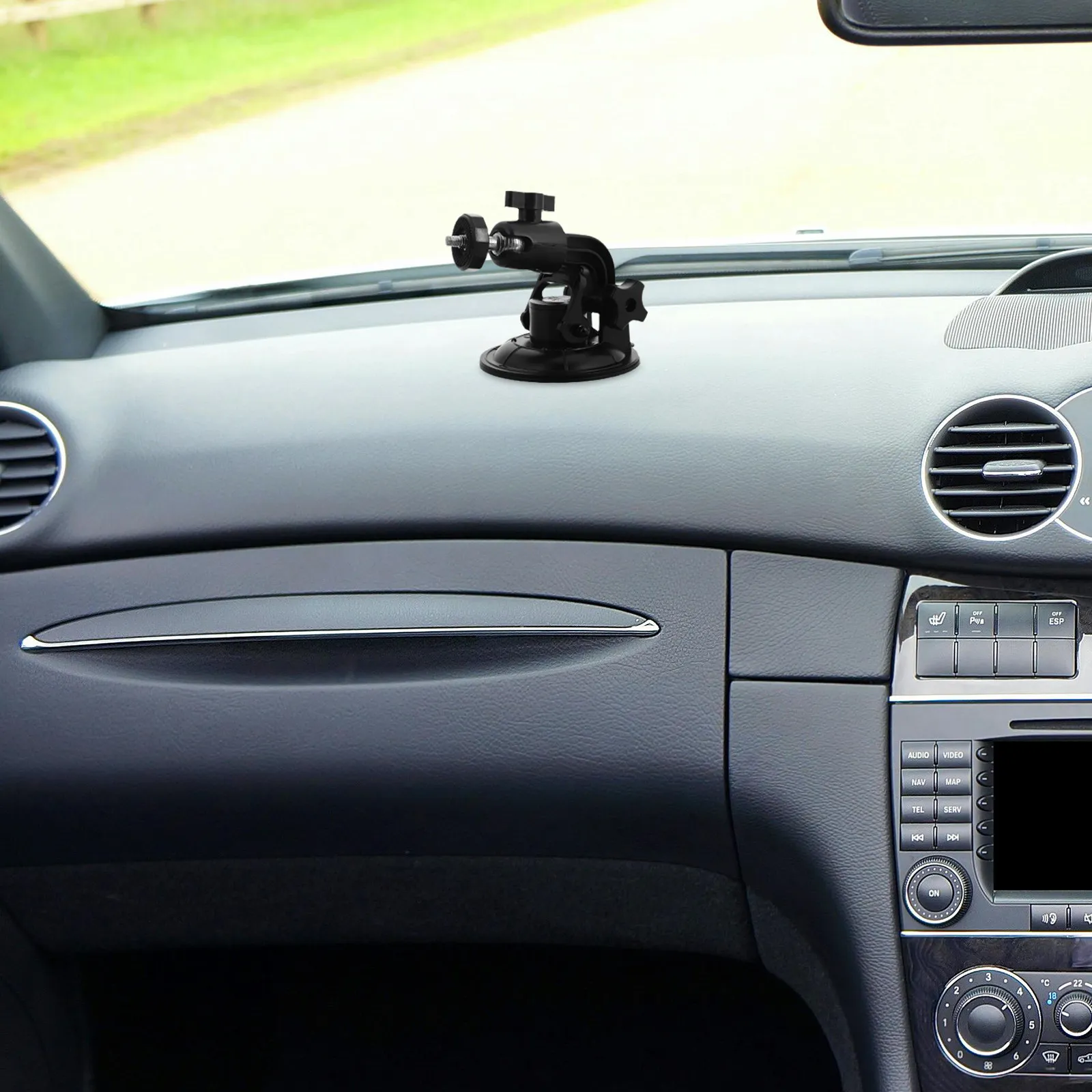Car Action Camera Suction Cup Mount Large Diameter Strong Hold Adjustable Angle Portable Universal Holder Stand
