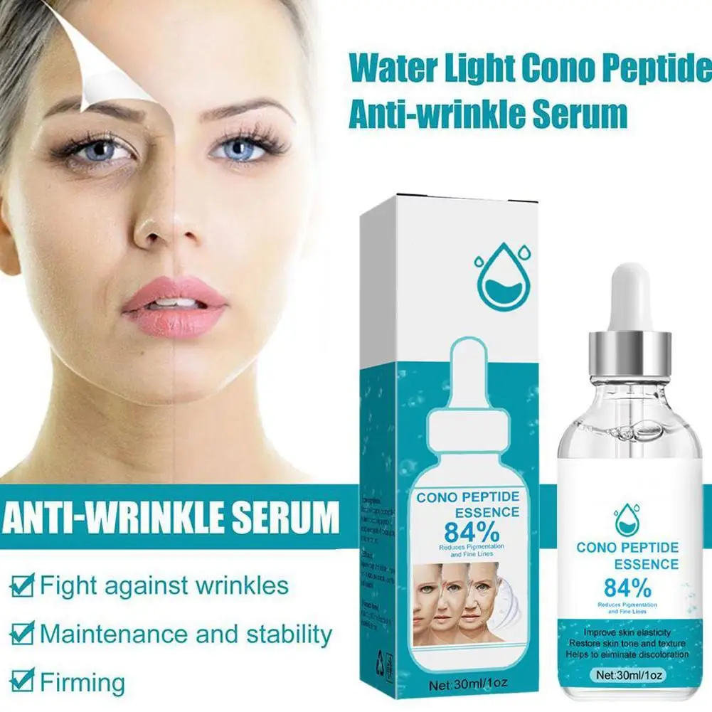 Cono Peptide Anti Rugas Essência Coniferina Face Serum, Água Hidratante, Anti Envelhecimento, Reparar a Pele Firme, Desvanecimento Linhas Finas