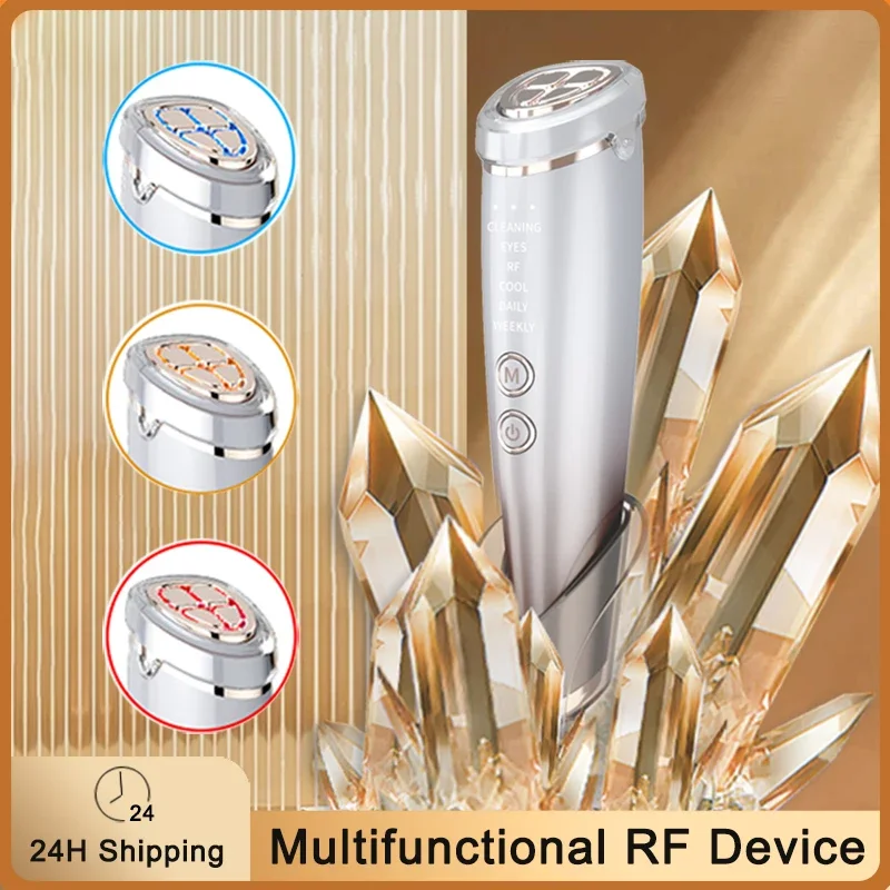 Dispositif de beauté du cou et du visage RF à haute fréquence, Anti-âge, élimine le Double menton EMS, Lifting du visage, masseur chaud