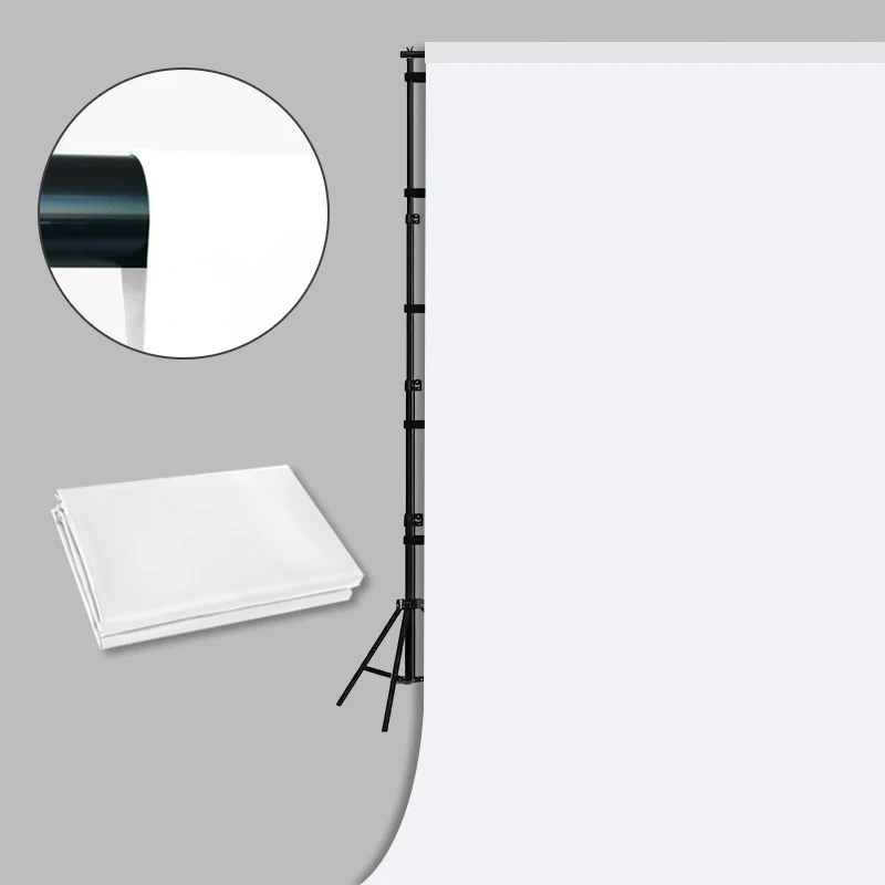 قماش خلفية للتصوير الفوتوغرافي، قماش خلفية بيضاء، قماش خلفية قابل للطي - محمول، متوفر بأحجام متعددة