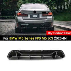 Dry Carbon Fiber Car Rear Bumper Lip Diffuser Spoiler Splitters For BMW M5 Series F90 M5 LCI 2020-IN MP Style Rear Diffuser Lip