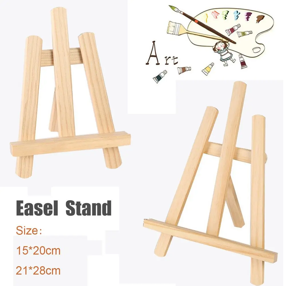 Houten Duurzame Feestdecoratie Bruiloft Kunstbenodigdheden Tekening Plank Schildersezel Schilderij Rack Card Stand Display Houder