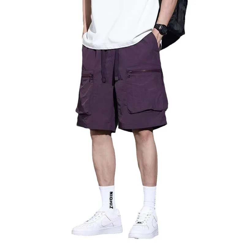 Summer multi-pocket thin simple loose tooling shorts five-point pants