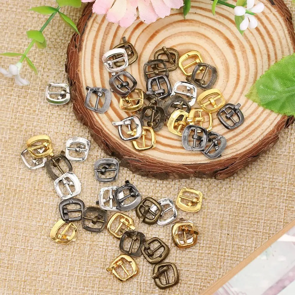 20/40pcs High Quality  Mini Ultra-small  Bags Accessories Belt Buttons Tri-glide Buckle Diy Dolls Buckles