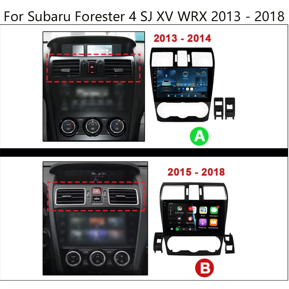 Picture 3: Android 16 Car Radio Carplay Multimedia Player For Subaru Forester 4 SJ XV WRX 2012- 2015 Autoradio GPS Stereo Head Unit