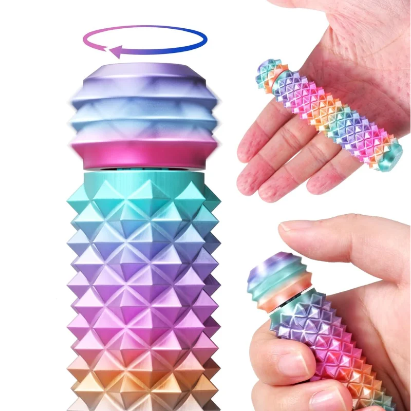Pain Stim Fidget for Stress Relief 3D Printed Rotating Spiky Grippie Fidget Sensory Toys for Stress Desk Office