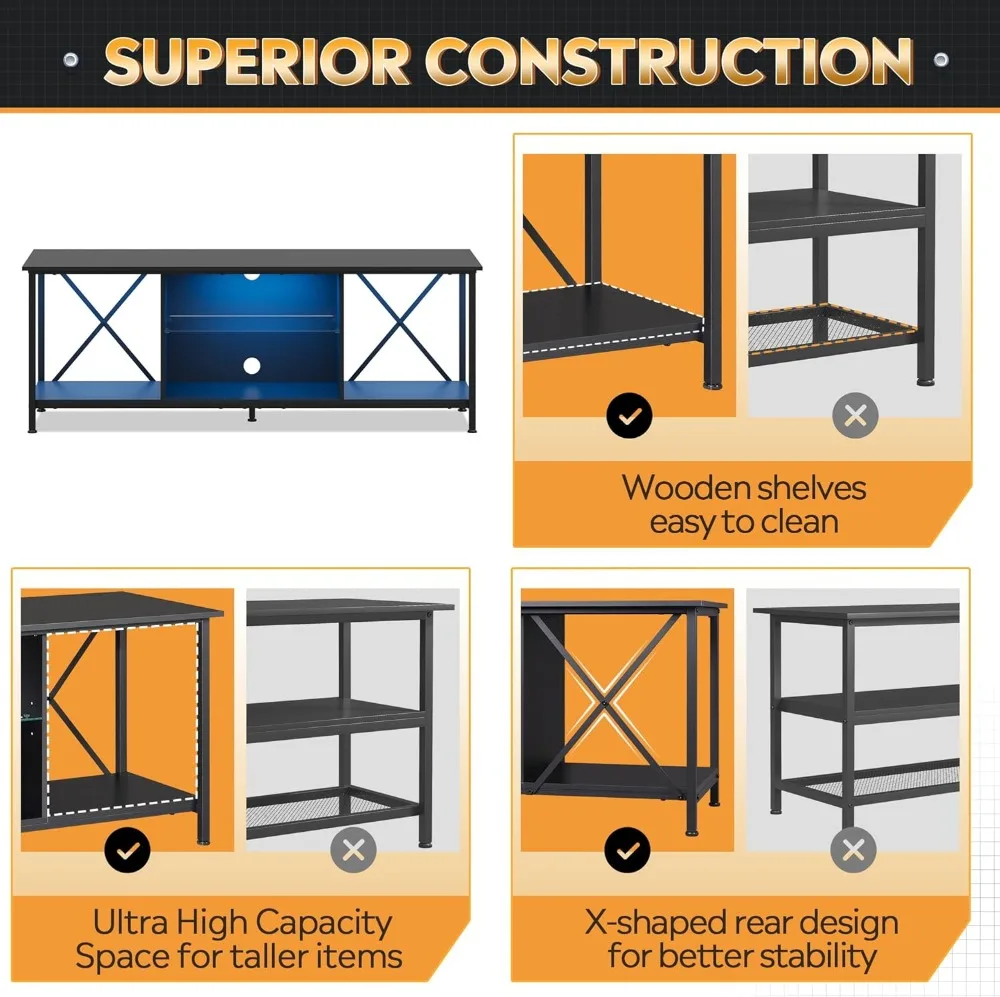 WLIVE TV Stand Up To 65 Inch TV, 55