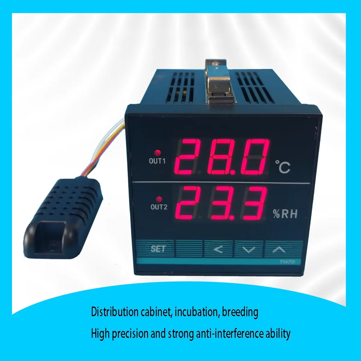 TH70 intelligent digital temperature and humidity controller for dehumidification and condensation prevention