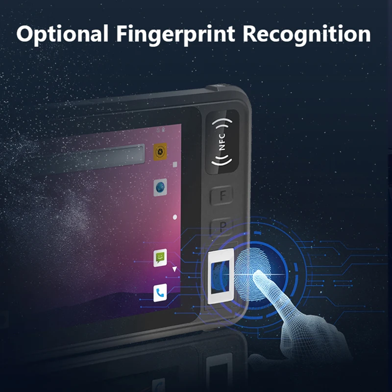 8Inch IP67 Waterproof Handheld Sunlight Readable Android Rugged Tablet With 2D Barocde Fingerprint NFC