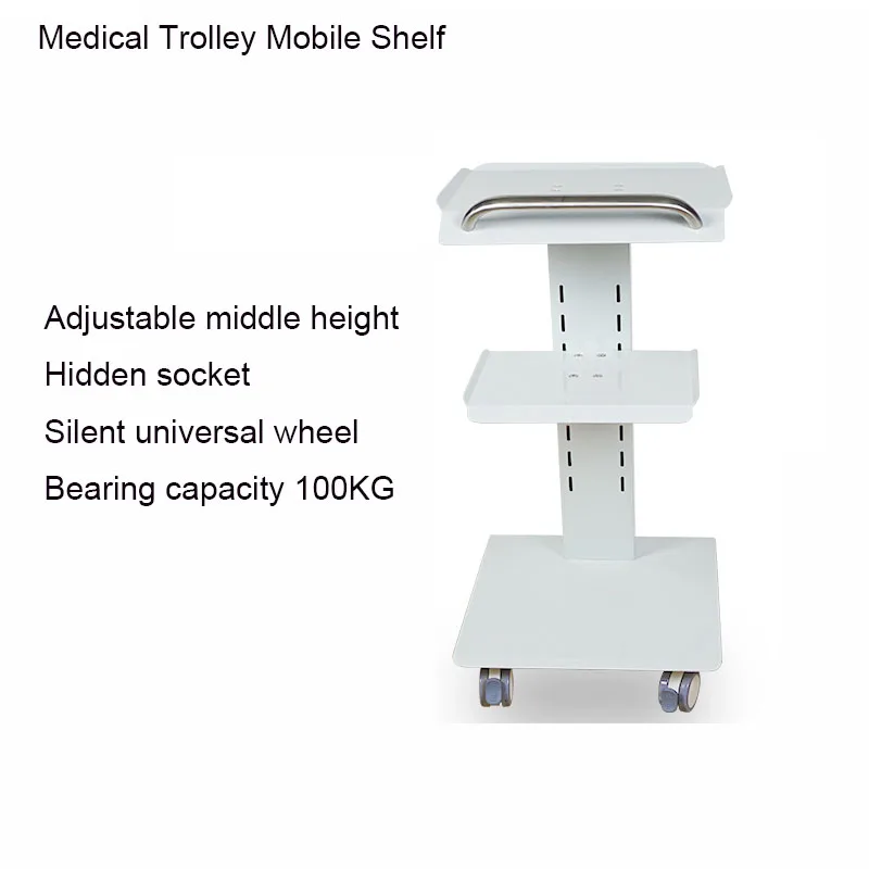 Dental Clinic Tool Medical Trolley Mobile Shelf Table Dental Unit Portable Cart with Swivel Brake Wheels