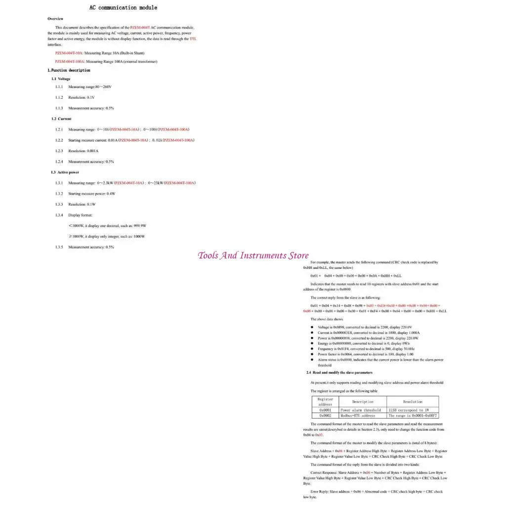 

PZEM-004T Версия модуль связи измерения тока переменного тока.