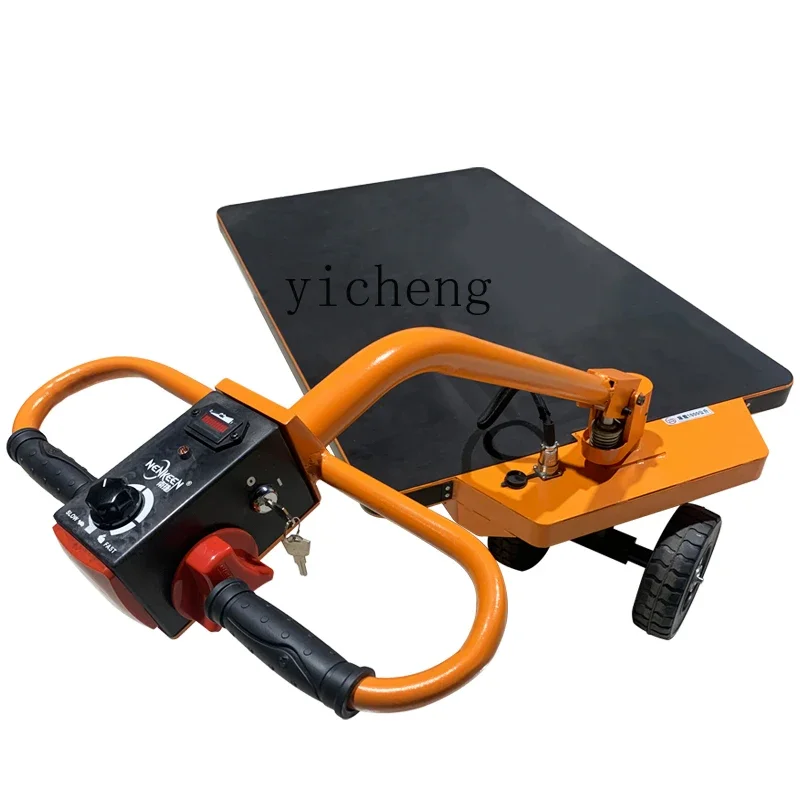 

TQH pallet truck four-wheeled flatbed bank hospital transports goods to electric trolleys.