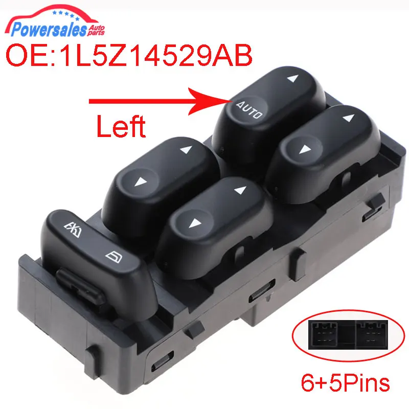 New Front Left Power Window Switch Button For Ford Explorer Sport Trac 2001-2003 1L5Z-14529-AB 1L5Z14529AB