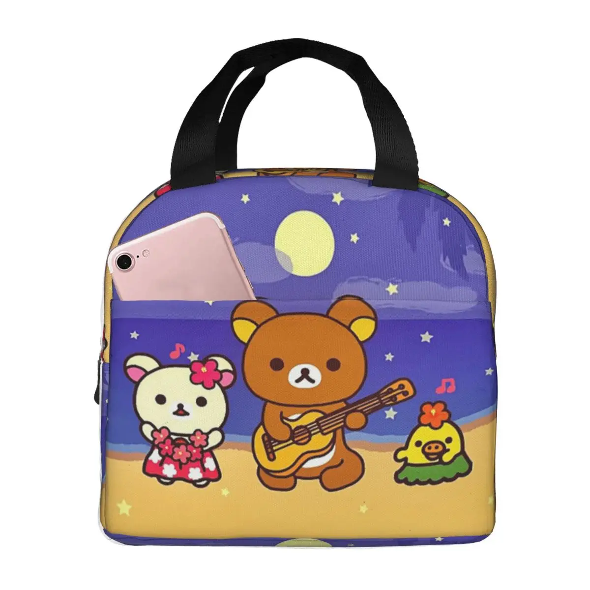 

Rilakkuma Korilakkuma изолированная сумка для обеда для детей, школьный холодильник, термосумка для еды, портативные коробки для завтрака, контейнер