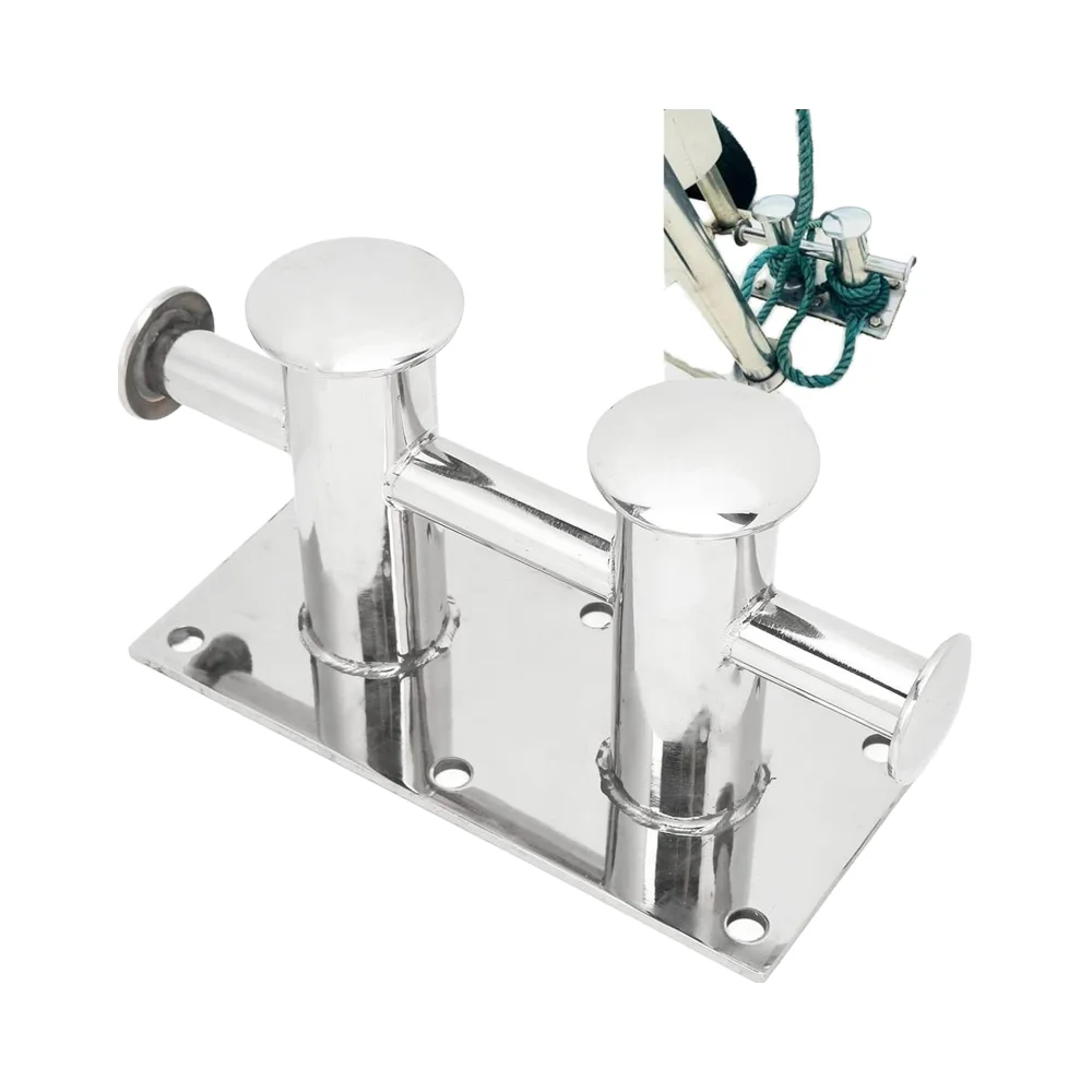 Heavy Duty Double Cross Bollard 316 Stainless Steel Dock Bollard  Mooring Yacht Anchor Boat Accessories