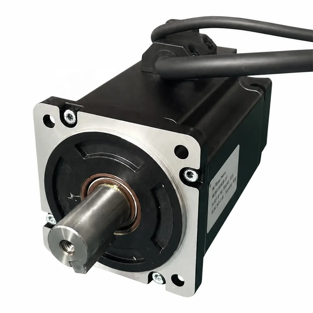 Three-Phase AC Servo Motor Drive Set IE4 Efficiency 60mm Frame 24-Bit Industrial Automation 220V 600W Flange Mount 3000 RPM