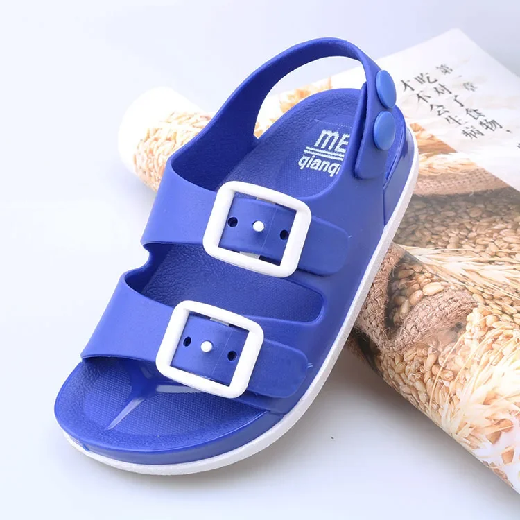 Sandali estivi in pelle per bambini per bambini piatti scarpe da spiaggia per bambini sport morbidi sandali Casual antiscivolo per bambini 1-4 anni