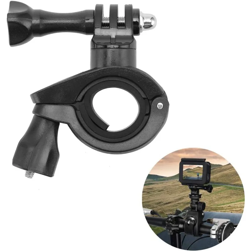 360 Degree Rotation Bike Bicycle Motorcycle Handlebar Handle Bar Mount Holder for Gopro Hero 11 10 9 8 7 6 5 Camera Accessories