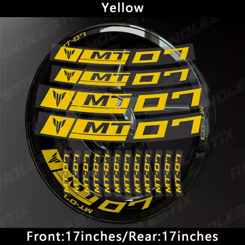 AnoleStix Reflective Motorcycle Wheel Sticker Hub Decal Rim Stripe Tape For YAMAHA MT-07 MT07 - Image 27