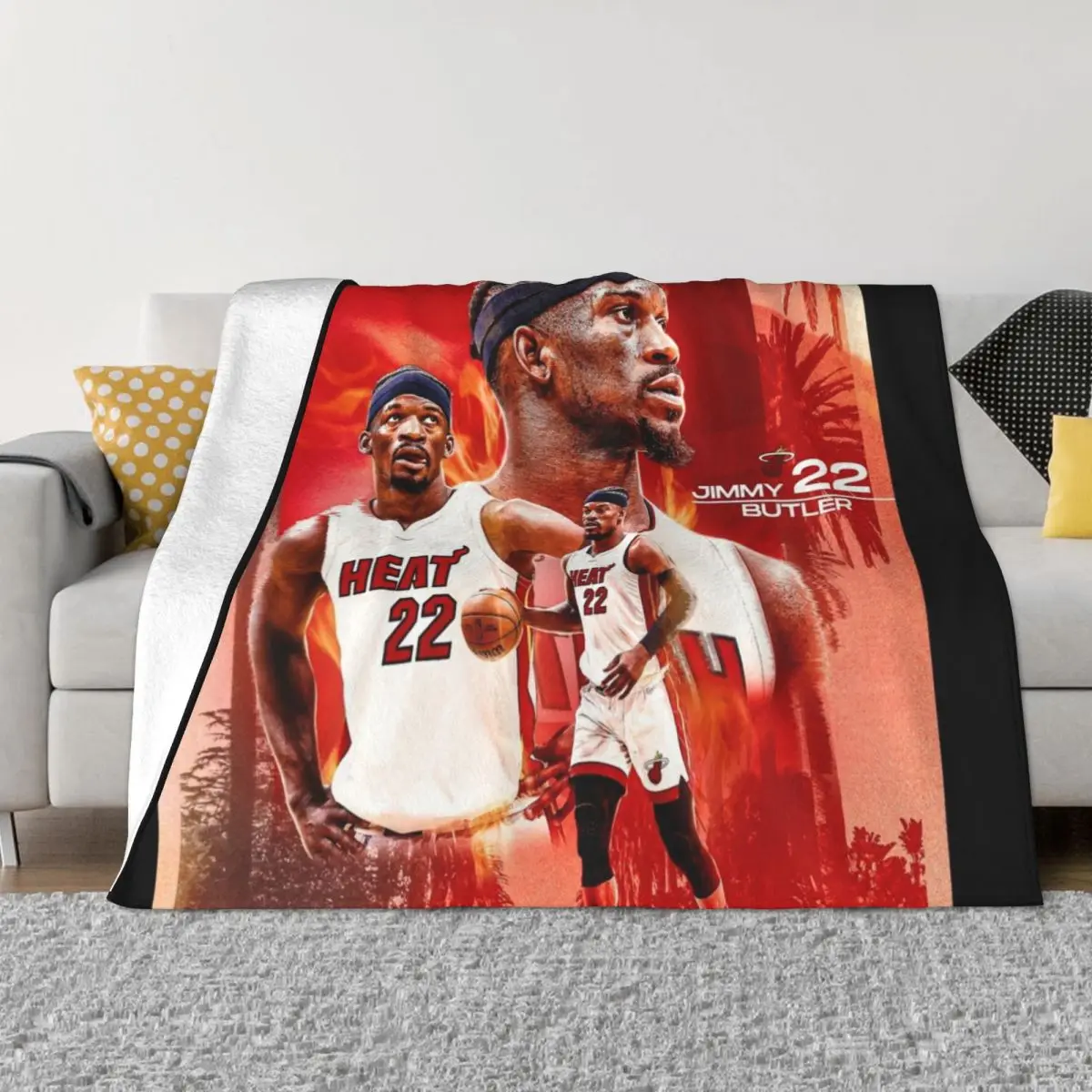 

Jimmy Butler 22 GOAT Throw Blanket Tourist Blanket Extra Large Throw Blanket