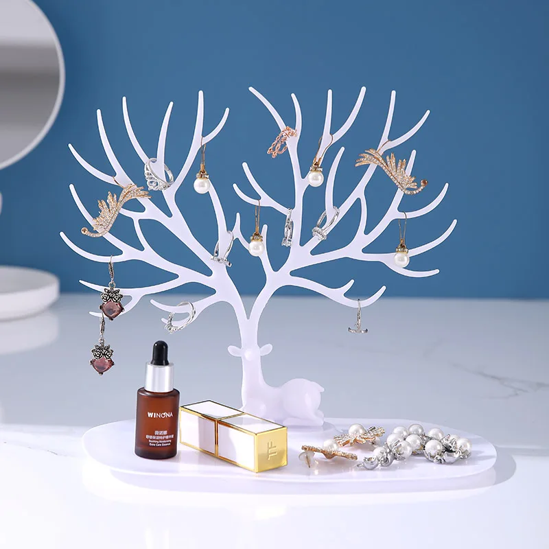 

1PC Jewelry Display Rack Tree Hanging Shape Creative Necklace Jewelry Storage Rack Bathroom Multifunction Accessories