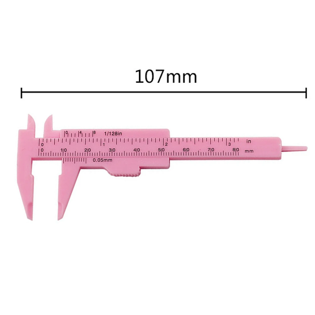 Wholesale 0-80mm Rose Pink Double Scale Sliding Gauge Permanent Makeup Tool Tattoo Eyebrow Line Lip Ruler For Tattoo Measuring