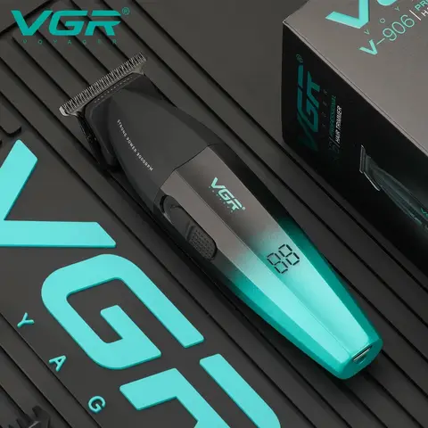VGR Hair Trimmer Professional Hair Cut Machine 9000 RPM Electric Barber Clipper Metal Rechargeable Hair Clipper for Men V-906