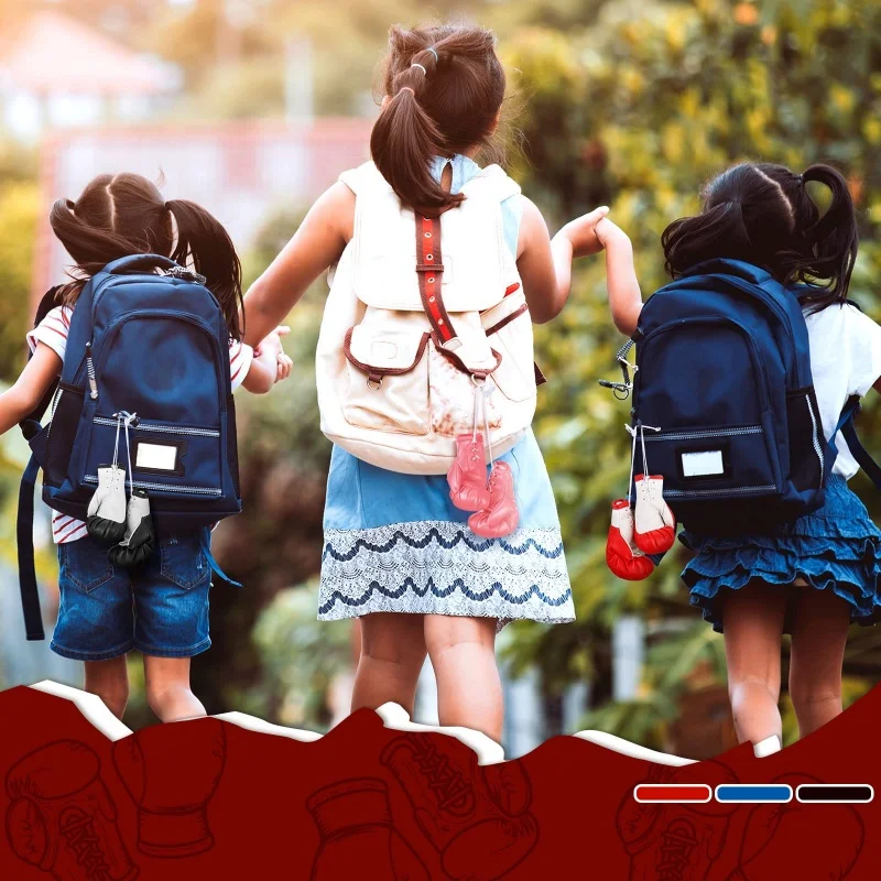 Mini Leather Boxing Gloves 10CM Miniature Punching Gloves Boxing Accessories Gifts Holiday Ornament Hanging Decoration for Car - Image 4