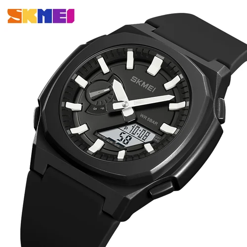 Reloj de pulsera SKMEI 2091 resistente al agua con cuenta atrás para hombre, cronógrafo con 5 alarmas y fecha, reloj para hombre con movimiento Digital japonés, relojes deportivos