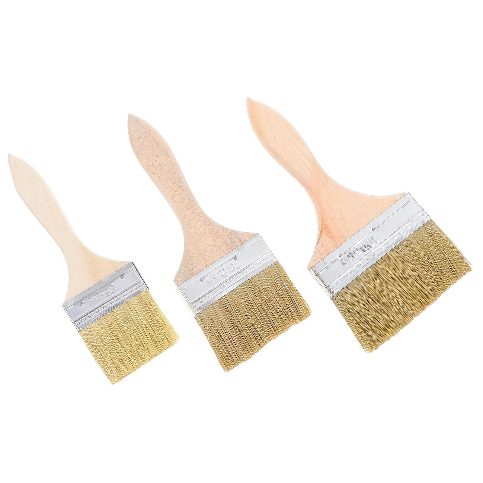 

Набор из 3 утолщенных кистей с деревянными ручками для покраски мебели, стен, краев, отделки, нанесения битума, лака, глянцевых покрытий, для DIY и домашнего ремонта