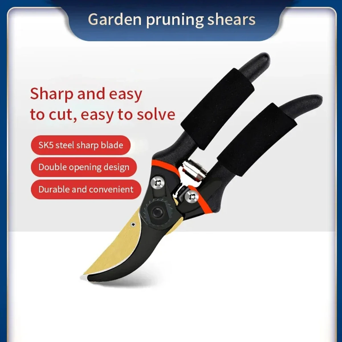 SK5 Strong Gardening Scissor With Teflon Coating, Effortless Trimming Tree Branch Special Multi functional Trimming Tool