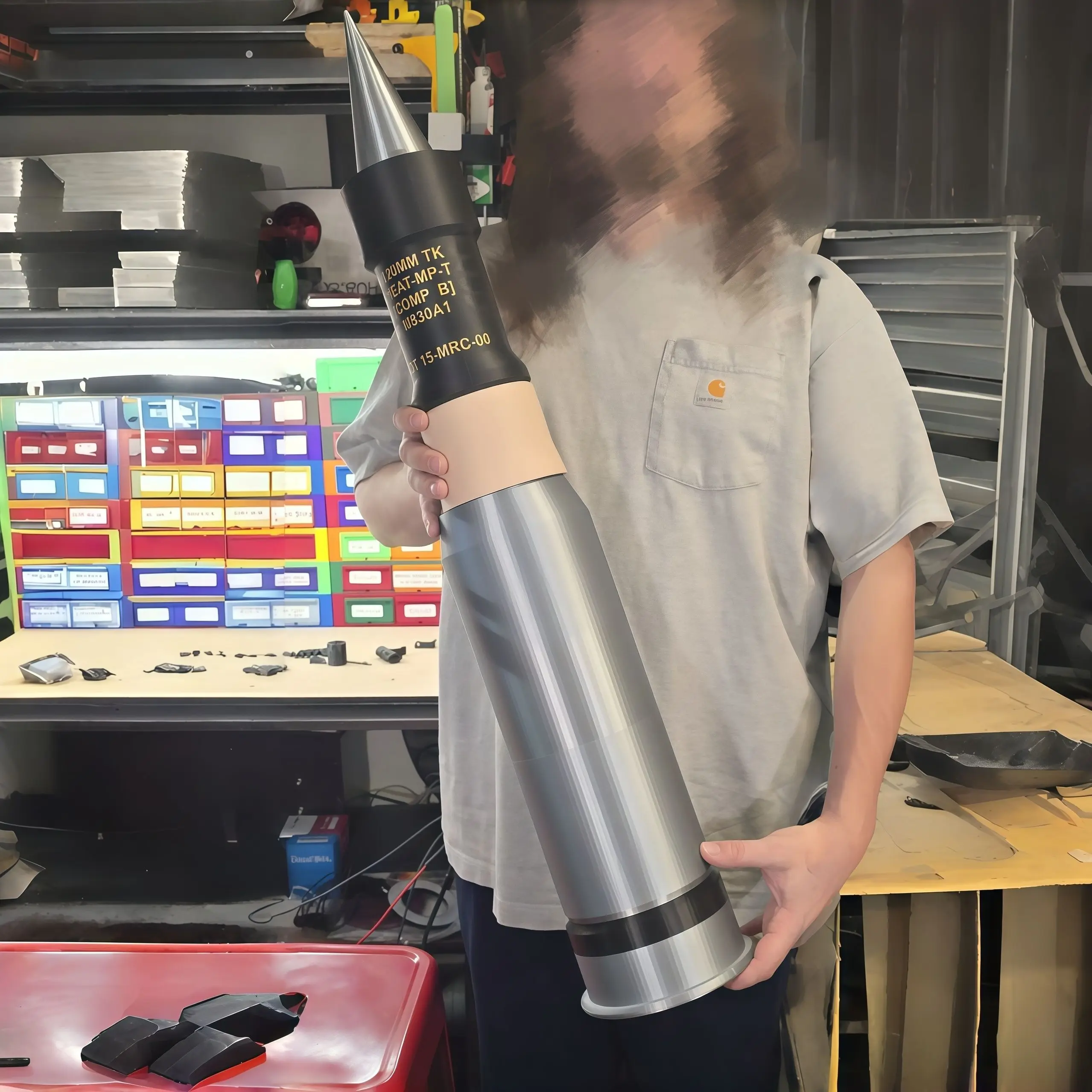 3D Printed M830A1 HEAT Shell Model 1/4 Scale - Military Enthusiast Collectible, Film & Cosplay Prop, Home Decoration
