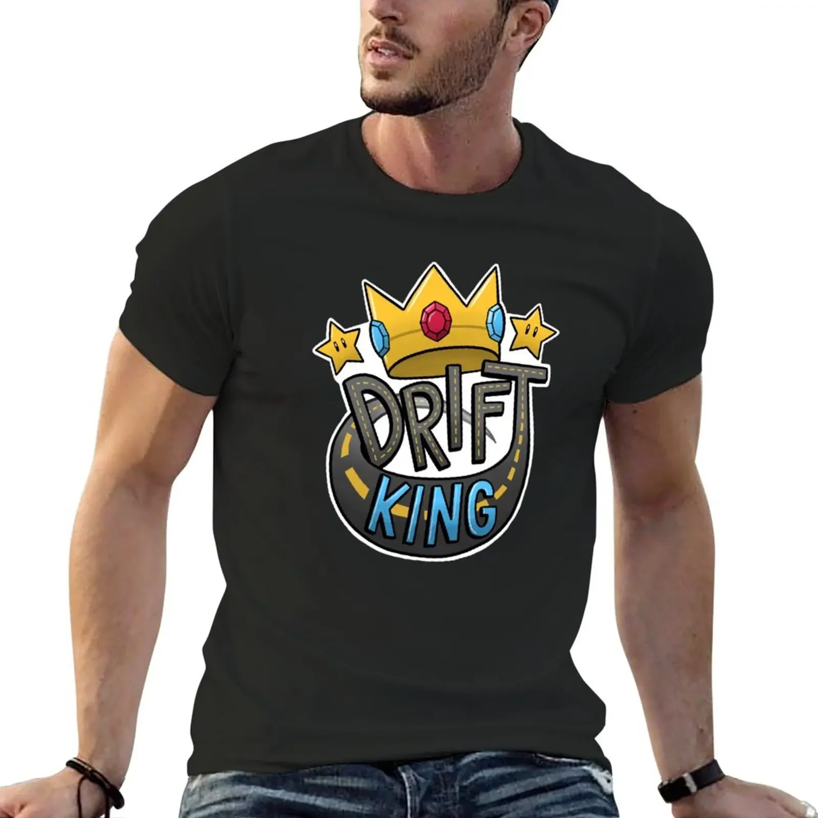 

Drift King T-Shirt anime clothes oversized Aesthetic clothing mens white t shirts