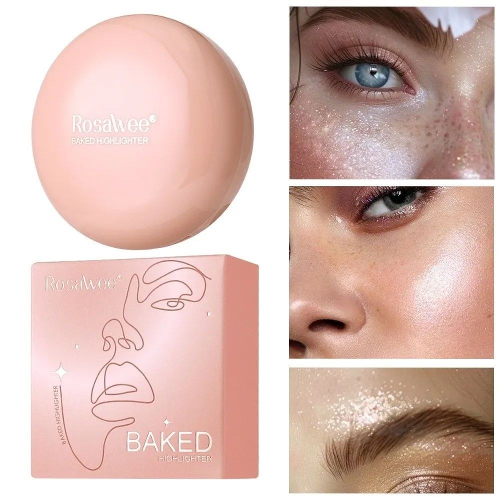 Long-lasting Highlighter Fine Shimmer Natural Glossy Makeup Highlighter Buildable Mashed Potato Texture Contour Highlighter