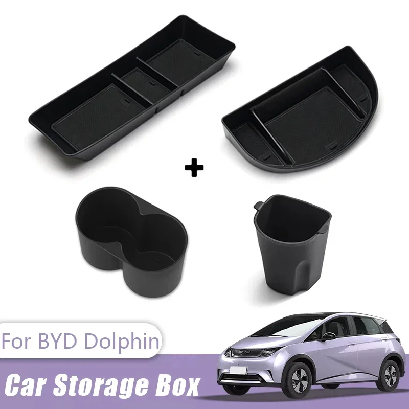 

Multifunctional Car Storage Box Screen Center Control Organizer Waterproof Tray for BYD Dolphin Water Cup Cover Auto Interior