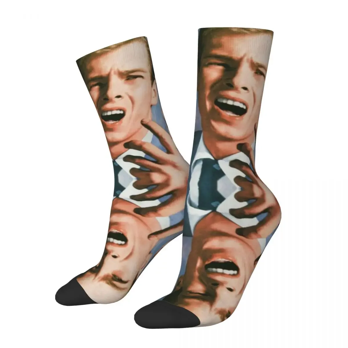 Vintage Cry Music Men's compression Socks Unisex J-Johnnie Ray Singer Harajuku Pattern Printed Novelty Crew Sock